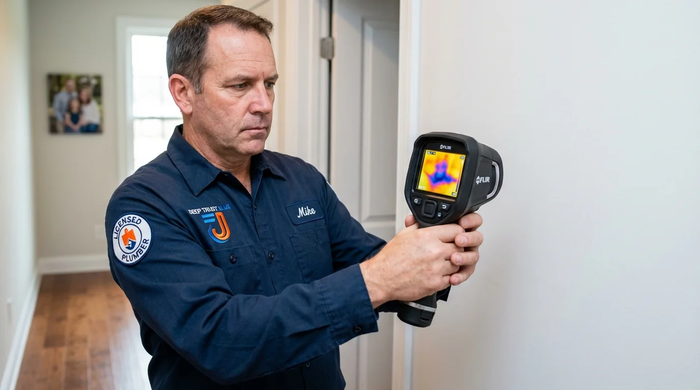 Thermal imaging leak detection by Johns Plumbing LLC in Fall City
